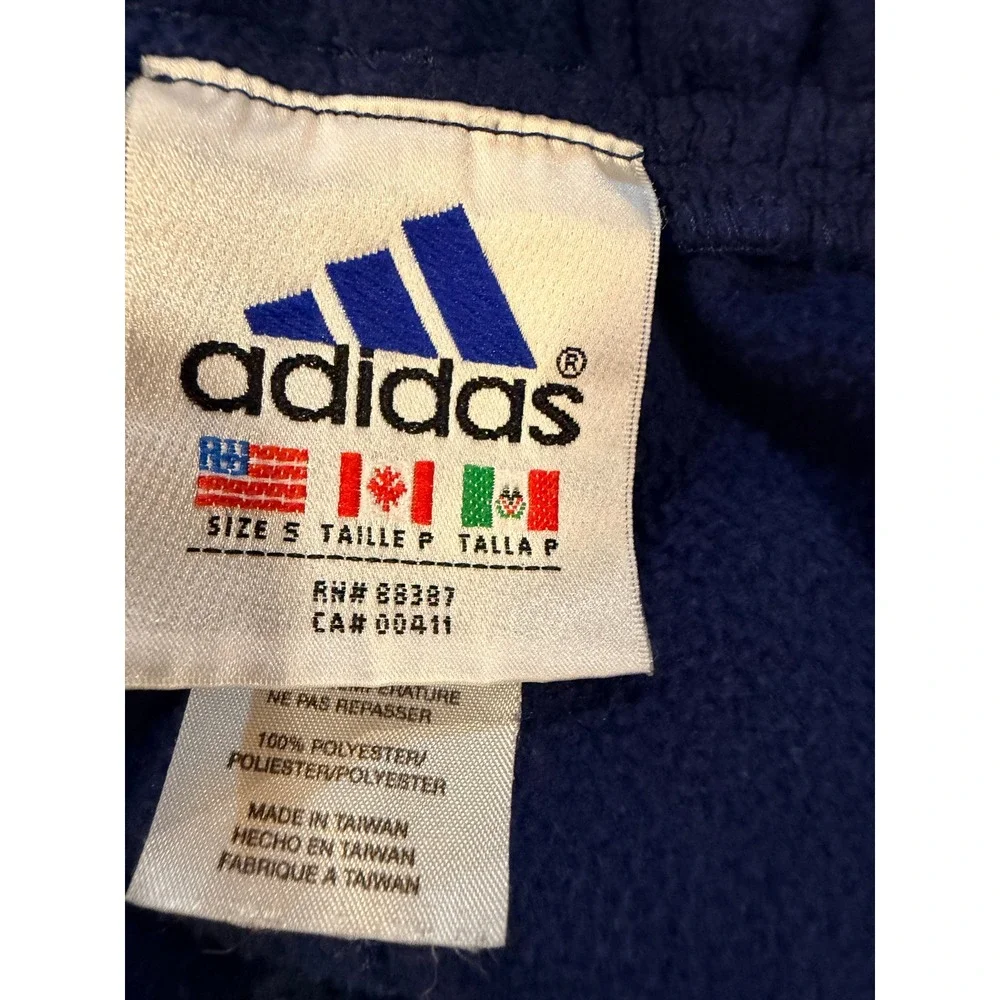 Adidas Vintage Fleece Sweatpants Royal Blue 3 Stripe Joggers ARK001 Small - Picture 6 of 6